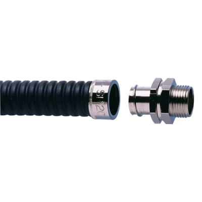 Adaptaflex Swivel, Conduit Fitting, 20mm Nominal Size, M20, Brass, Silver