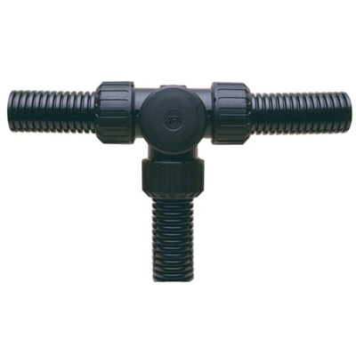 Adaptaflex T Piece, Conduit Fitting, 21mm Nominal Size, M20, Nylon 66, Black
