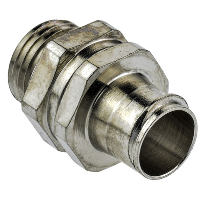 Adaptaflex Swivel, Conduit Fitting, 16mm Nominal Size, M16, Brass, Silver