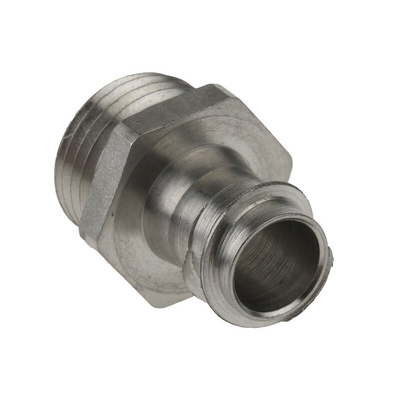 Kopex Straight, Conduit Fitting, 12mm Nominal Size, PG9, 316 Stainless Steel, Metallic