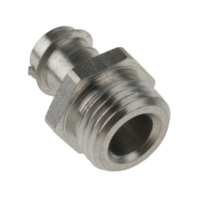 Kopex Straight, Conduit Fitting, 12mm Nominal Size, PG9, 316 Stainless Steel, Metallic
