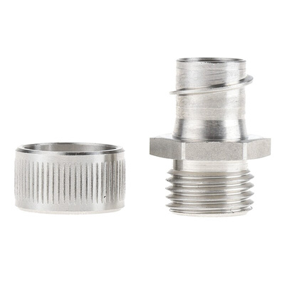 Kopex Straight, Conduit Fitting, 16mm Nominal Size, M16, 316 Stainless Steel, Metallic