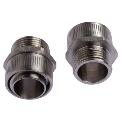 Kopex Straight, Conduit Fitting, 20mm Nominal Size, M20, 316 Stainless Steel, Metallic
