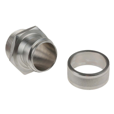 Kopex Straight, Conduit Fitting, 25mm Nominal Size, M25, 316 Stainless Steel, Metallic