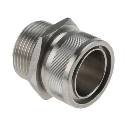 Kopex Straight, Conduit Fitting, 25mm Nominal Size, M25, 316 Stainless Steel, Metallic
