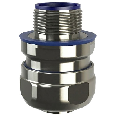 Flexicon External Thread Fitting, Conduit Fitting, 32mm Nominal Size, M32, 316 Stainless Steel