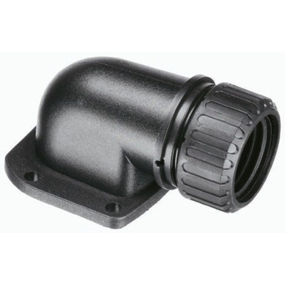 Adaptaflex 90° Panel Mounting Flange, Conduit Fitting, 32mm Nominal Size, Nylon 66, Black