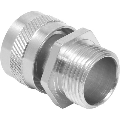 RS PRO Swivel, Conduit Fitting, 16mm Nominal Size, M20, Brass, Silver