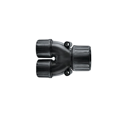 HellermannTyton, Cable Conduit Fitting, 21mm Nominal Size, M5, Polyamide 6.6 (PA66), Black