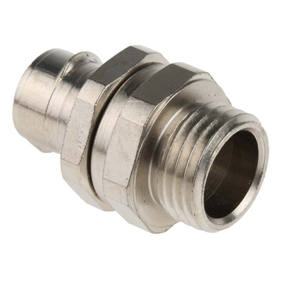 Adaptaflex Swivel, Conduit Fitting, 16mm Nominal Size, M16, Brass, Silver