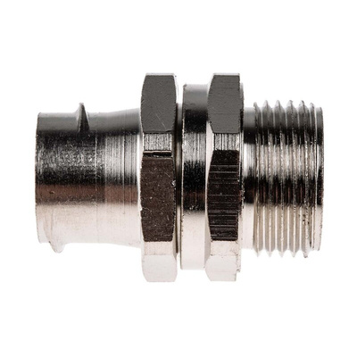 Adaptaflex Swivel, Conduit Fitting, 20mm Nominal Size, M20, Brass, Silver
