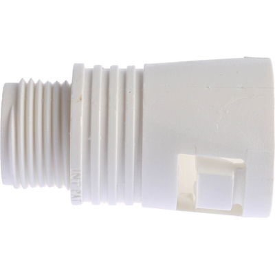 Adaptaflex Straight, Conduit Fitting, 20mm Nominal Size, M20, Polyamide, White