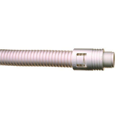 Adaptaflex Straight, Conduit Fitting, 20mm Nominal Size, M20, Polyamide, White