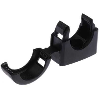 Adaptaflex Conduit Clip, Conduit Fitting, 20mm Nominal Size, Nylon 66, Black