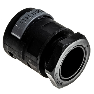 PMA Straight, Conduit Fitting, 29mm Nominal Size, M32, PA 6, Black