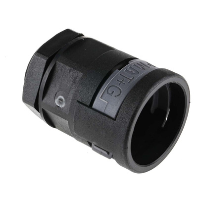 PMA Straight, Conduit Fitting, 23mm Nominal Size, M25, PA 6, Black