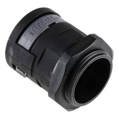 PMA Straight, Conduit Fitting, 29mm Nominal Size, PG29, PA 6, Black