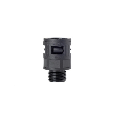 RS PRO Fixed Straight, Conduit Fitting, 17mm Nominal Size, M20 x 1.5, Polyamide, Black
