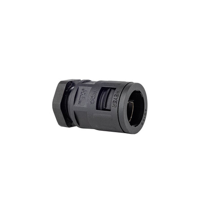 RS PRO Fixed Straight, Conduit Fitting, 12mm Nominal Size, M16x1.5, Polyamide, Black