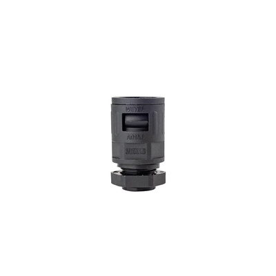 RS PRO Fixed Straight, Conduit Fitting, 12mm Nominal Size, M16x1.5, Polyamide, Black