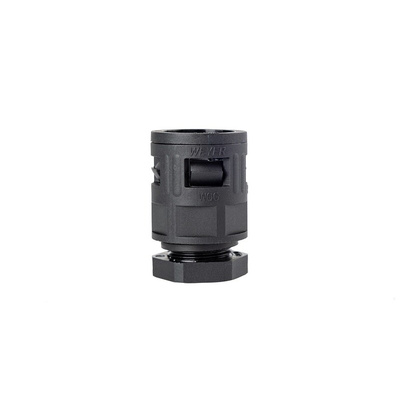 RS PRO Fixed Straight, Conduit Fitting, 17mm Nominal Size, M20 x 1.5, Polyamide, Black