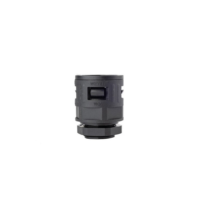 RS PRO Fixed Straight, Conduit Fitting, 23mm Nominal Size, M25 x 1.5, Polyamide, Black