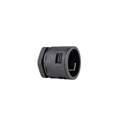 RS PRO Fixed Straight, Conduit Fitting, 36mm Nominal Size, M40x1.5, Polyamide, Black