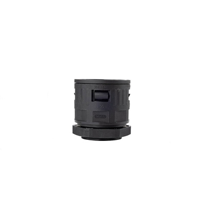 RS PRO Fixed Straight, Conduit Fitting, 36mm Nominal Size, M40x1.5, Polyamide, Black