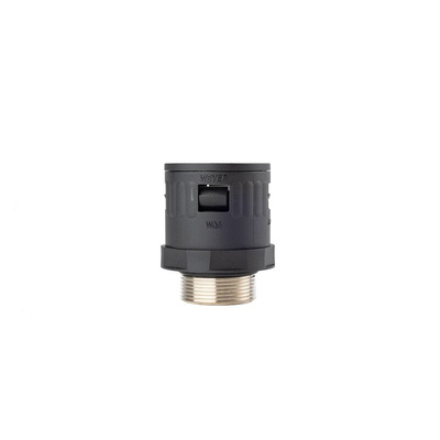 RS PRO Screw Connector, Conduit Fitting, 29mm Nominal Size, M32x1.5, Polyamide, Black