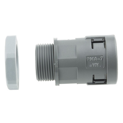 PMA Straight, Cable Conduit Fitting, 17mm Nominal Size, PG16, PA 6, Grey