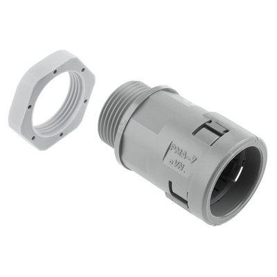 PMA Straight, Cable Conduit Fitting, 17mm Nominal Size, PG16, PA 6, Grey
