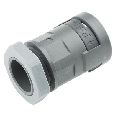 PMA Straight, Cable Conduit Fitting, 17mm Nominal Size, PG16, PA 6, Grey
