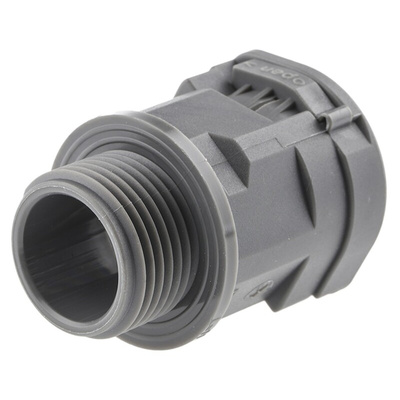 PMA Straight, Conduit Fitting, 20mm Nominal Size, M20, PA 6, Grey
