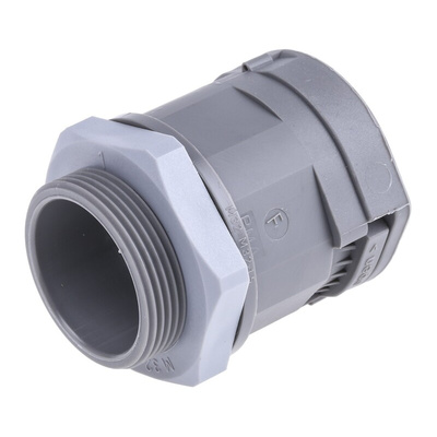 PMA Straight, Conduit Fitting, 32mm Nominal Size, M32, PA 6, Grey