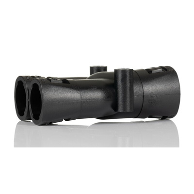 Adaptaflex Y Piece, Conduit Fitting, 16mm Nominal Size, Nylon 66, Black