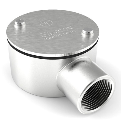 RS PRO Terminal Box, Conduit Fitting, 25mm Nominal Size, 316 Stainless Steel, Silver