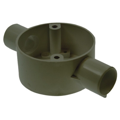 Schneider Electric Through Box, Conduit Fitting, 25mm Nominal Size, uPVC, Black