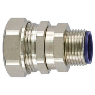 HellermannTyton Swivel, Conduit Fitting, 16mm Nominal Size, M16, Brass, PA 6, Silver