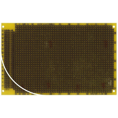 RE320-LFDS, Double Sided DIN 41612 C Eurocard PCB FR4 With 37 x 53 1mm Holes, 2.54 x 2.54mm Pitch, 160 x 100 x 1.5mm