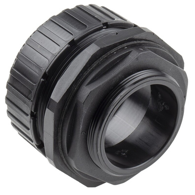 Adaptaflex Straight, Conduit Fitting, 50mm Nominal Size, M50, Nylon 66, Black