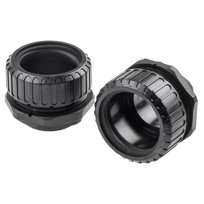 Adaptaflex Straight, Conduit Fitting, 50mm Nominal Size, M50, Nylon 66, Black