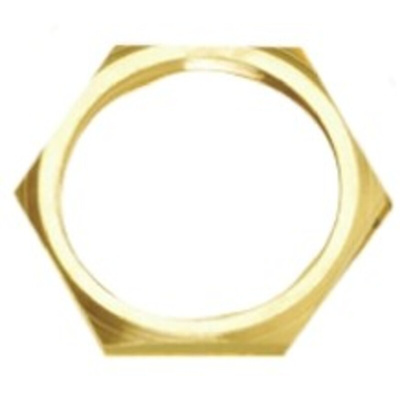 Kopex Locknut, Conduit Fitting, 25mm Nominal Size, M25, Brass, Metallic