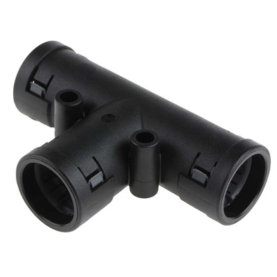 PMA T Piece, Conduit Fitting, NW17 x 3 Nominal Size, PA 6, Black