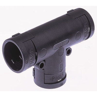 PMA T Piece, Conduit Fitting, NW23 x 3 Nominal Size, PA 6, Black
