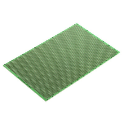 RE212-LF, Single Sided Eurocard PCB FR4 With 38 x 61 1mm Holes, 2.54 x 2.54mm Pitch, 160.15 x 100.2mm