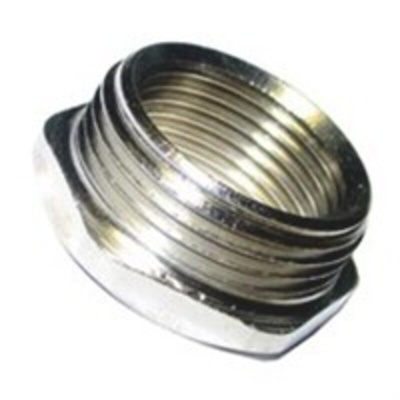 Adaptaflex Thread Converter, Conduit Fitting, PG29 → M32, Brass, Silver
