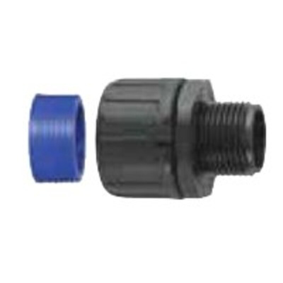 Flexicon Straight, Conduit Fitting, 28mm Nominal Size, M32, Nylon 66, Black