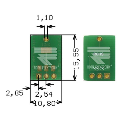 RE912, Double Sided Extender Board Adapter Adapter With Adaption Circuit Board FR4 15.55 x 10.8 x 1.5mm