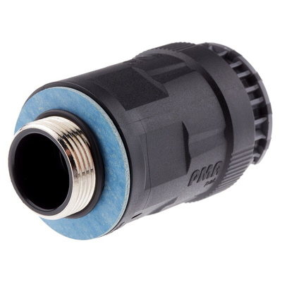 PMA Fixed Fitting, Conduit Fitting, 23mm Nominal Size, M25 x 1.5, Brass, Black