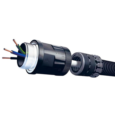 PMA Fixed Fitting, Conduit Fitting, 48mm Nominal Size, M50 x 1.5, Brass, Black
